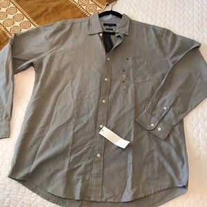 Tommy Hilfiger Gray Long Sleeve Button Down Shirt